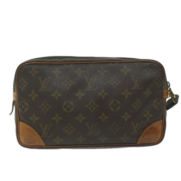 LOUIS VUITTON Monogram Marly Dragonne GM Clutch Bag LV Auth - Picture 3 of 16